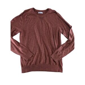 Sonoma Goods For Life Mens XL‎ Rust Heather Crew Neck Cotton Blend Sweater I5